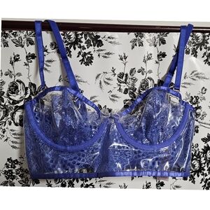 Savage X Fenty lace and vinyl bustier